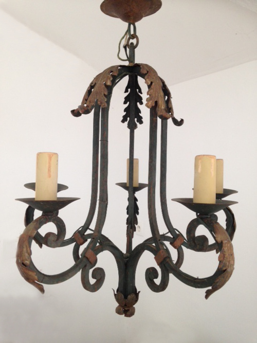 old french iron chandelier